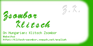 zsombor klitsch business card